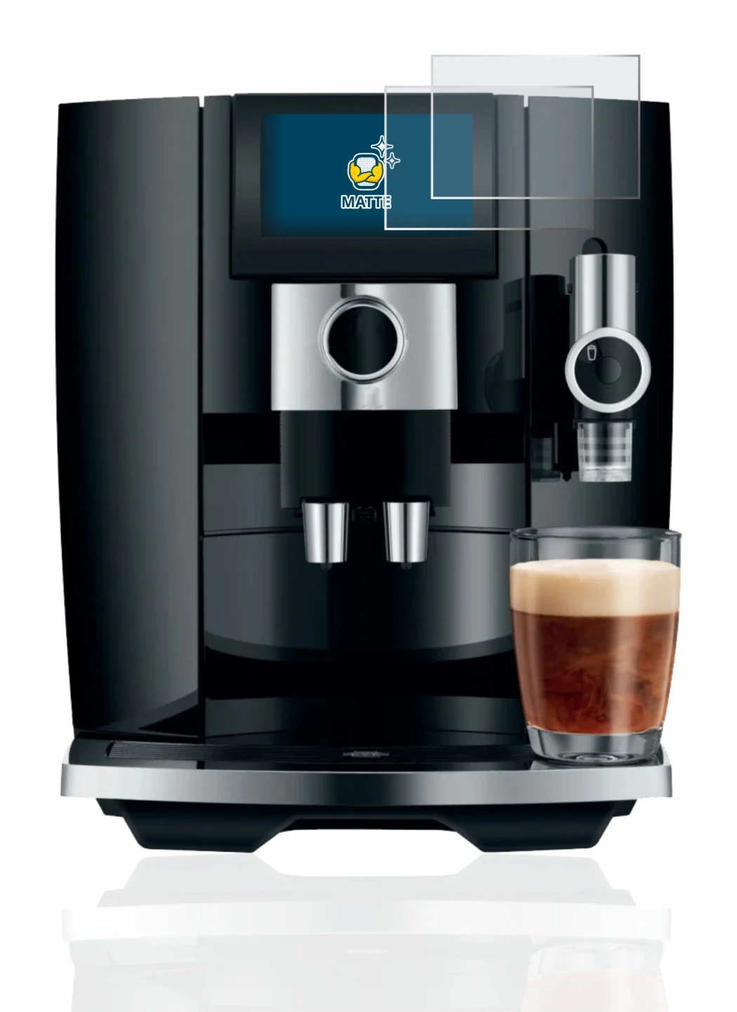 Image of the device Jura J8 with a wide variety of screen protectors.