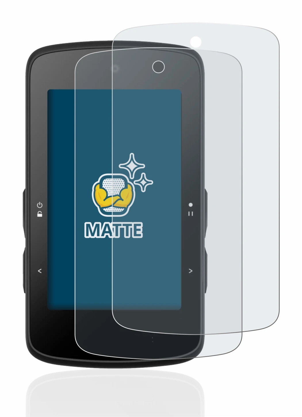 Image of the device Bryton Rider 750 SE with a wide variety of screen protectors.