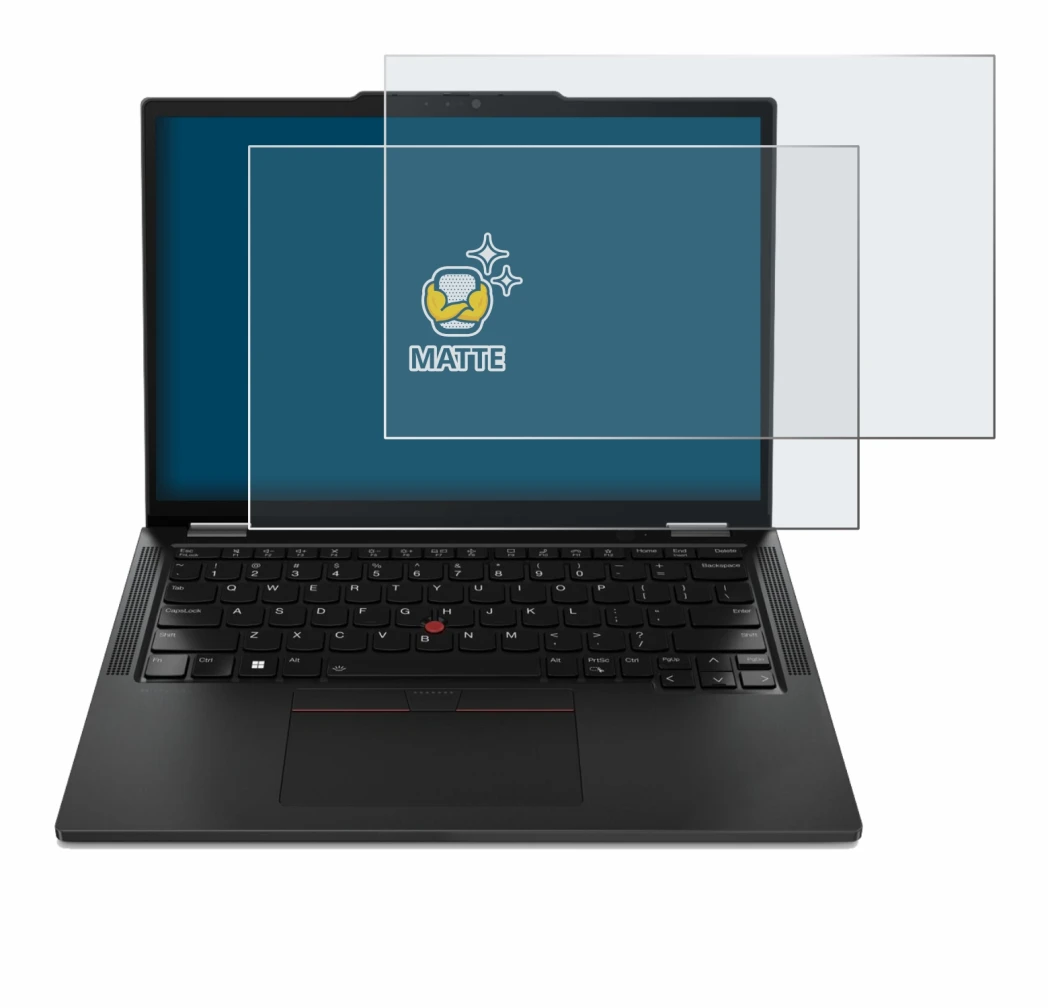 Image of the device Lenovo ThinkPad X13 Gen 4 with a wide variety of screen protectors.