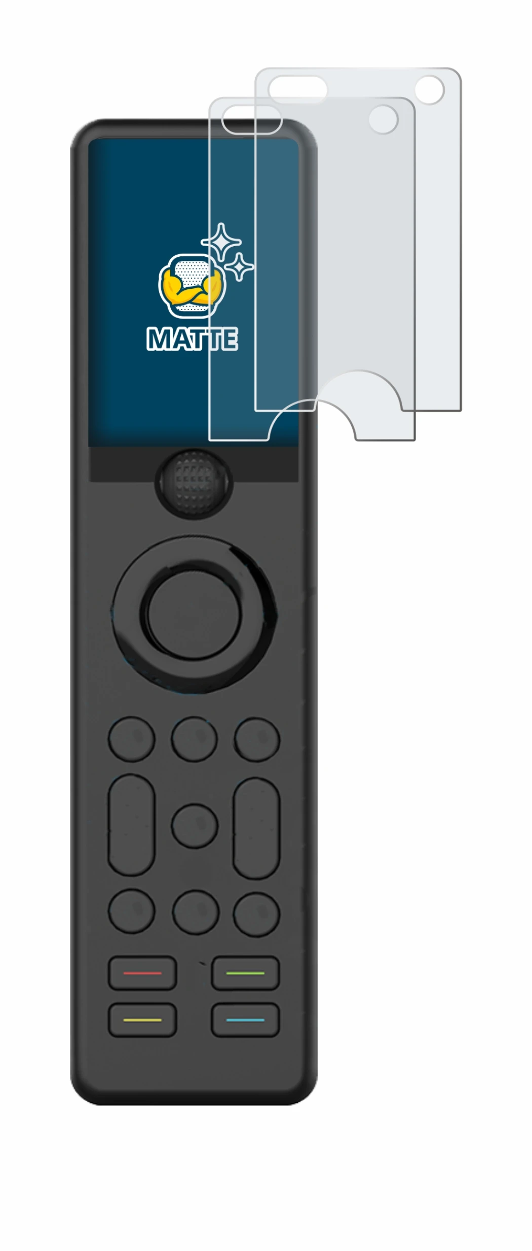 Image of the device Sofabaton X1 with a wide variety of screen protectors.