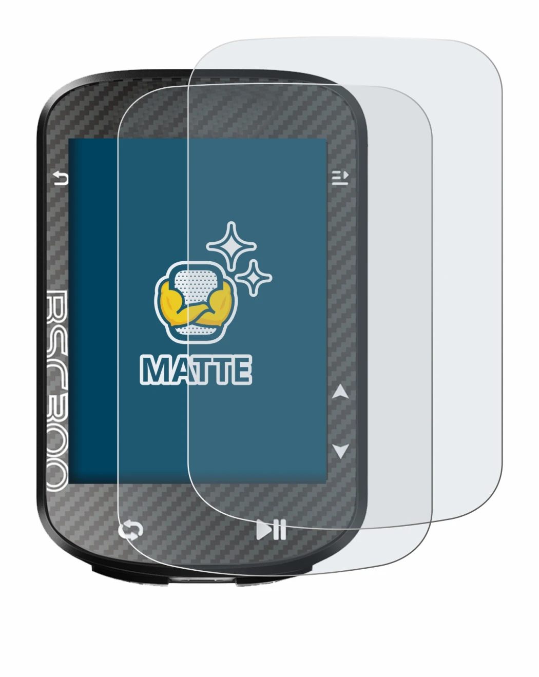 Image of the device iGPSPORT BSC300 with a wide variety of screen protectors.