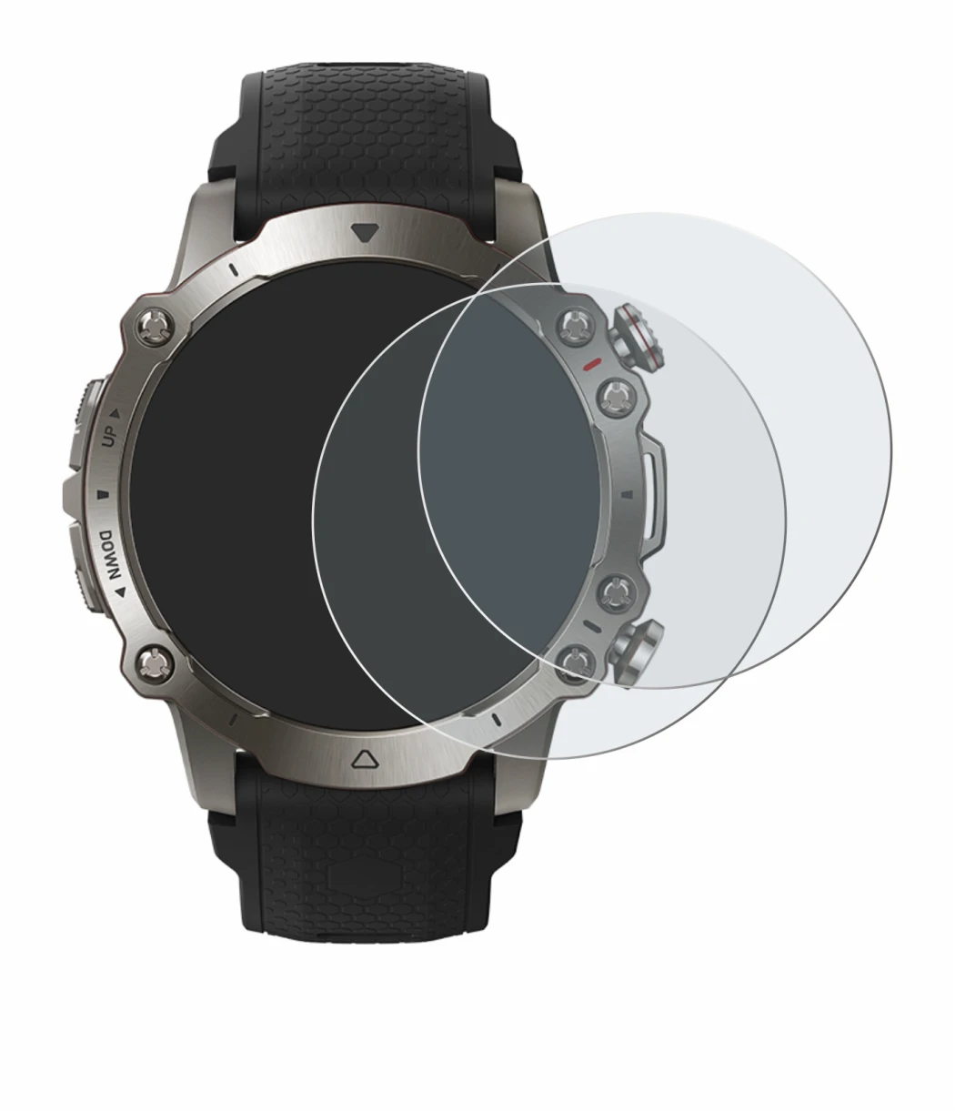 Image of the device Huami Amazfit Falcon with a wide variety of screen protectors.