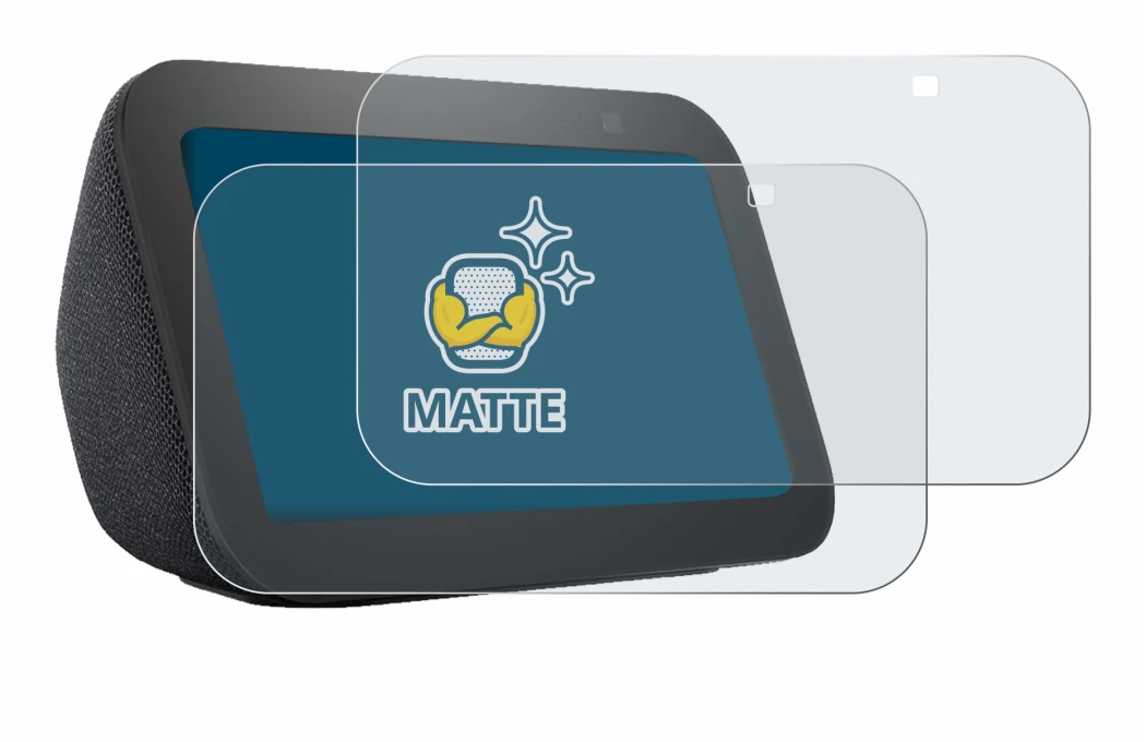 Image of the device Amazon Echo Show 5 (3th Gen.) with a wide variety of screen protectors.