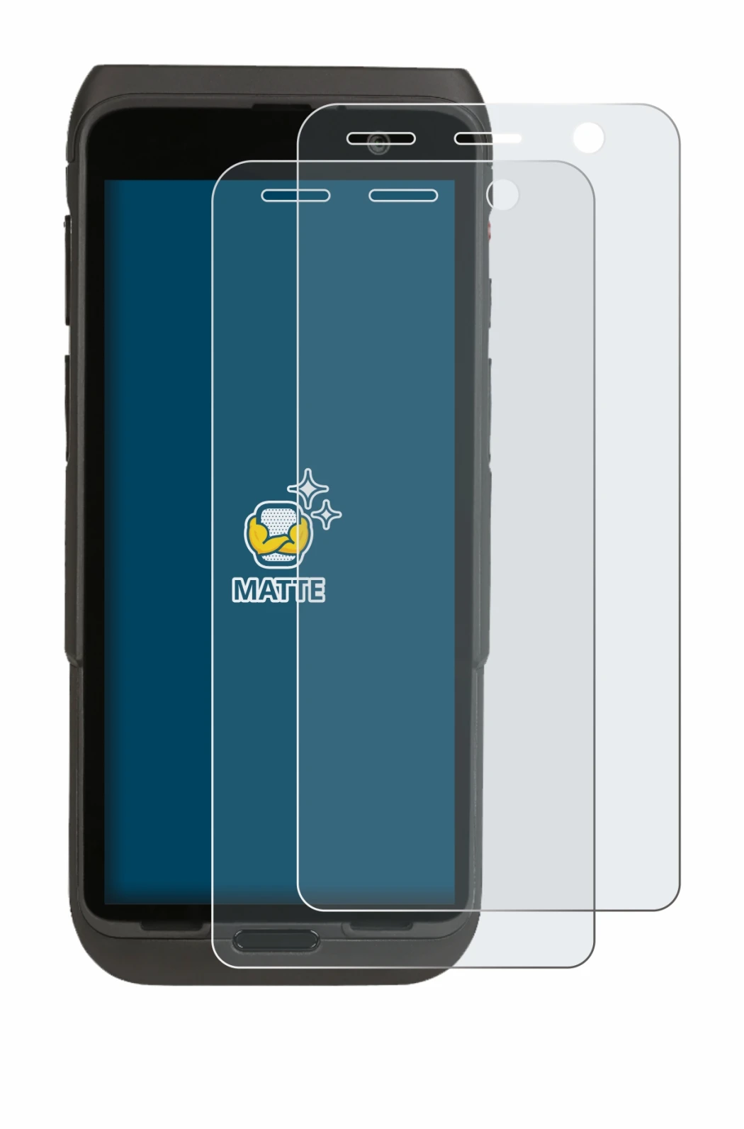 Image of the device Honeywell CT47 with a wide variety of screen protectors.