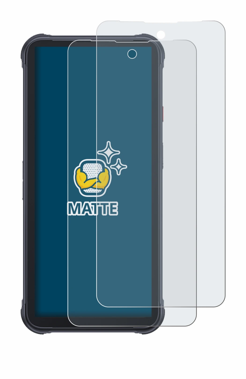 Image of the device Cubot King Kong Power with a wide variety of screen protectors.