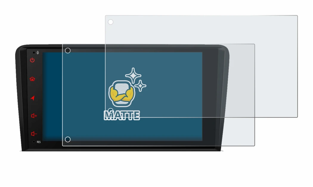 Image of the device Xtrons PSA80A3AL with a wide variety of screen protectors.