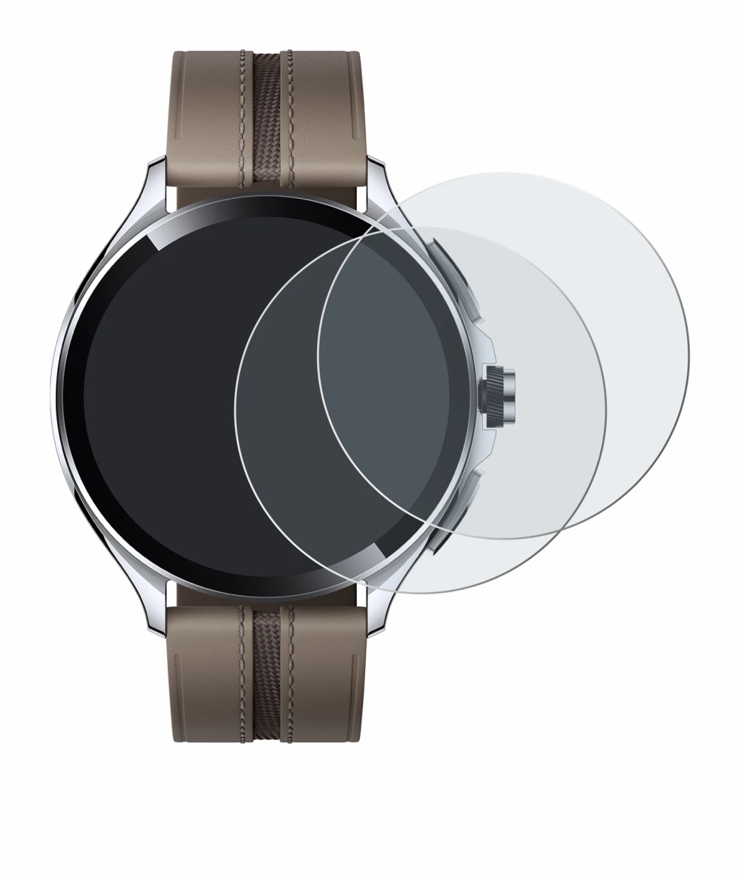 Image of the device Xiaomi Watch 2 Pro with a wide variety of screen protectors.
