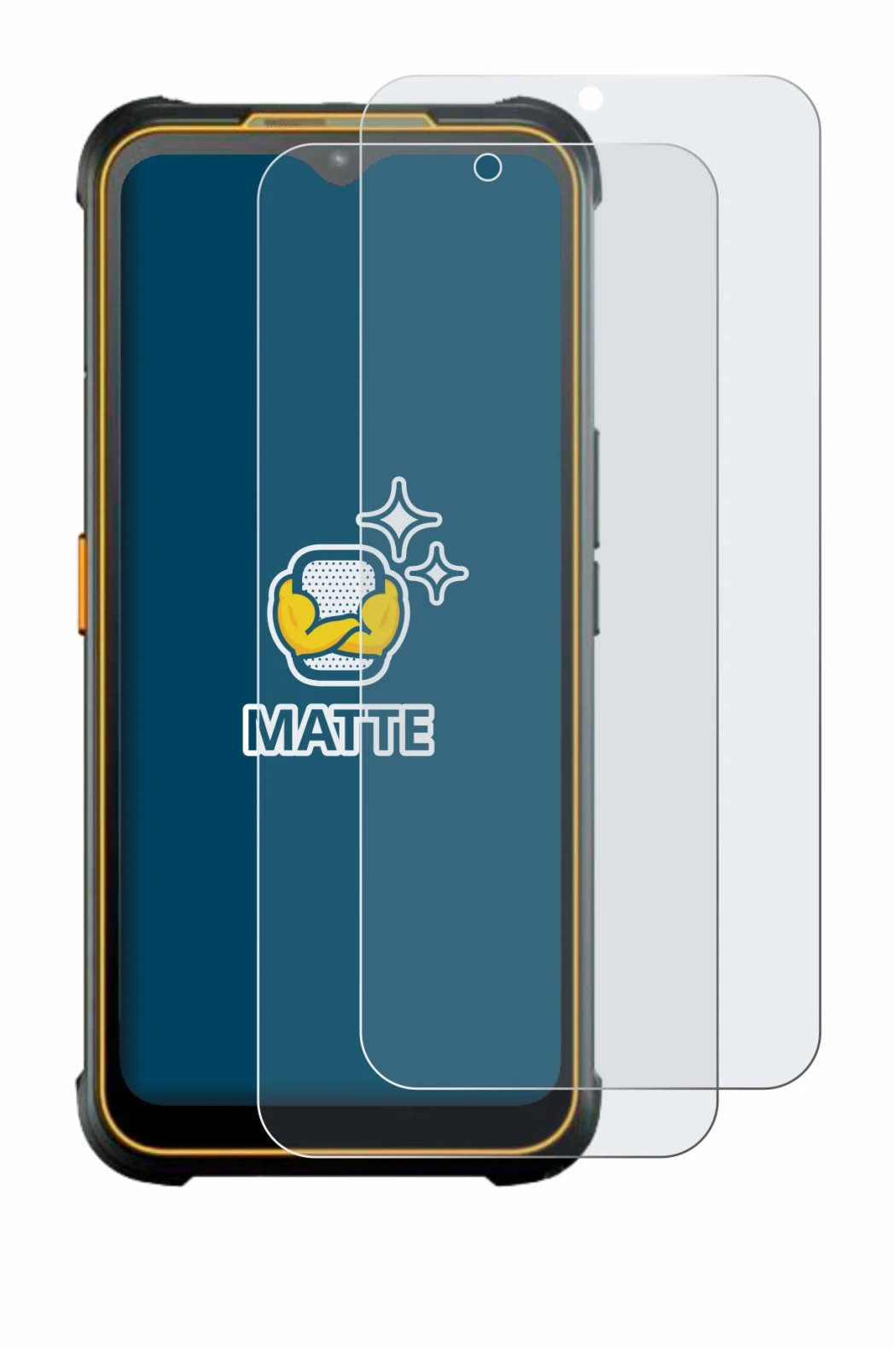 Image of the device AGM Glory G1S with a wide variety of screen protectors.