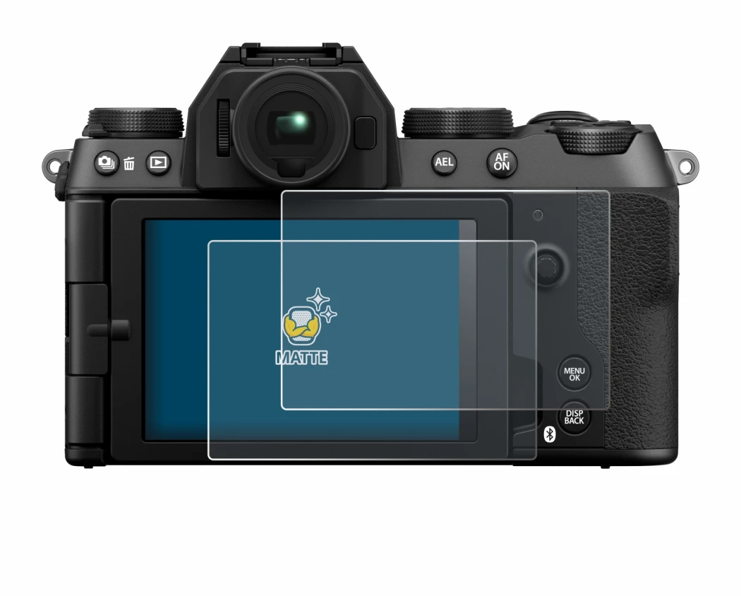 Image of the device Fujifilm X-S20 with a wide variety of screen protectors.