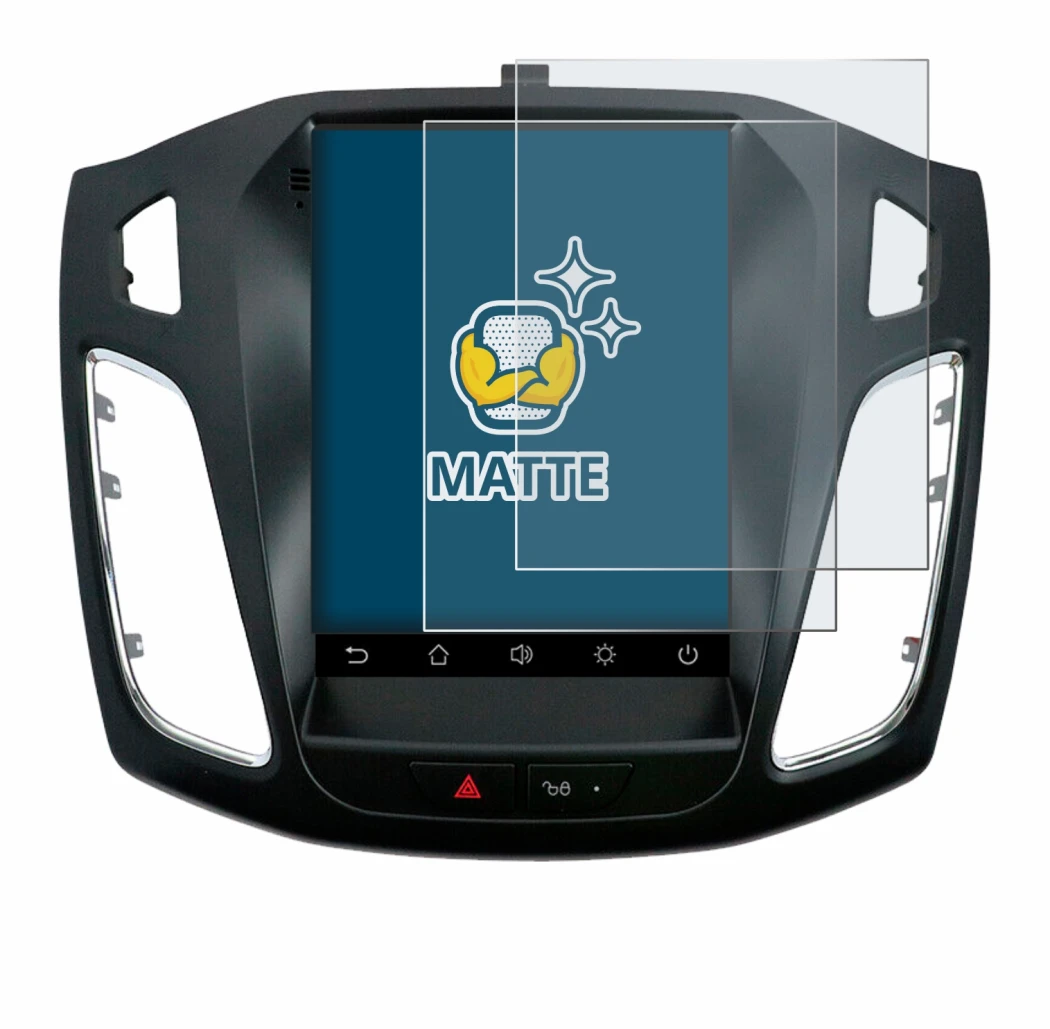 Image of the device Isudar Ford/Focus MK3 2012–2019 with a wide variety of screen protectors.