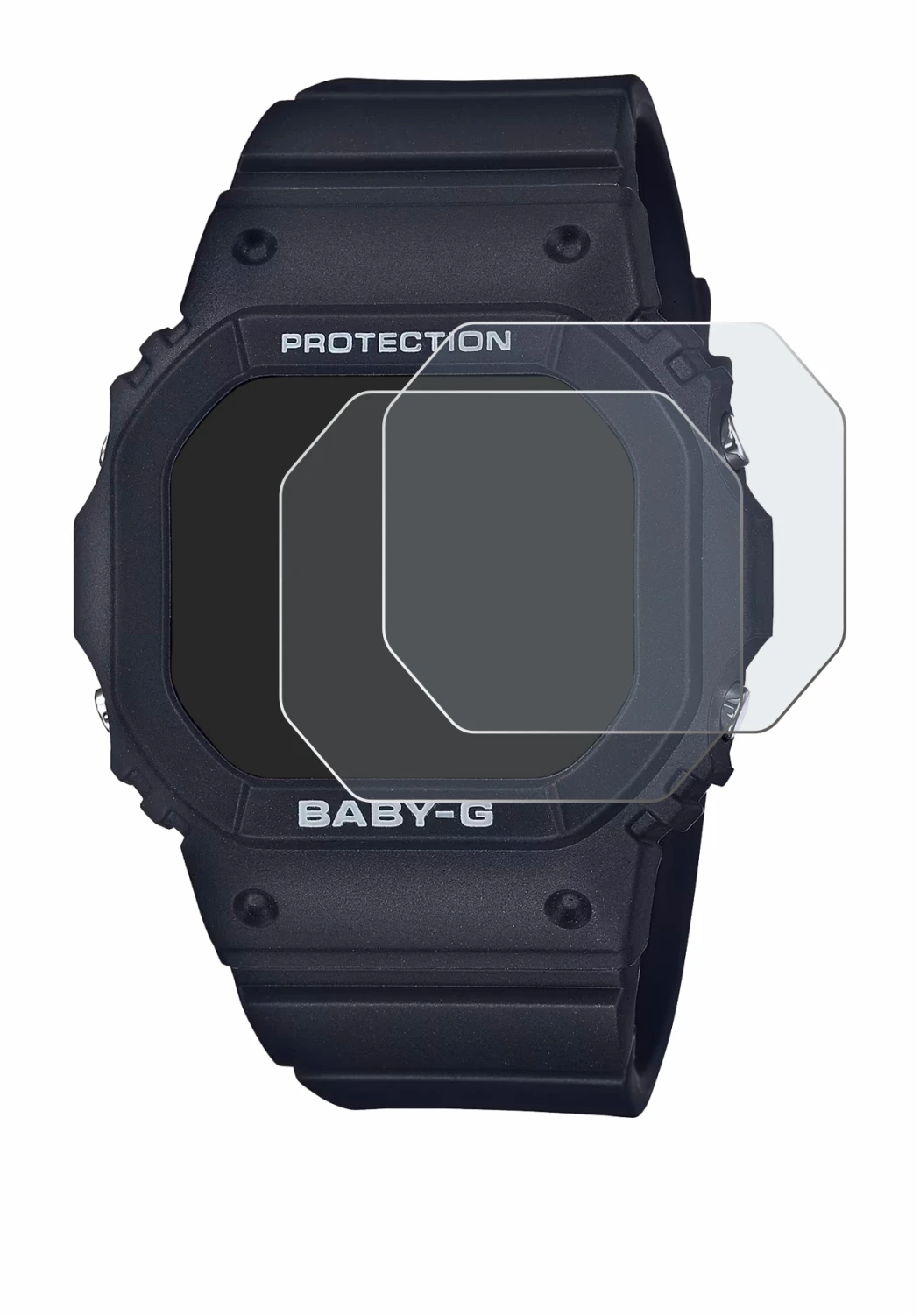 Image of the device Casio Baby-G BGD-565 with a wide variety of screen protectors.