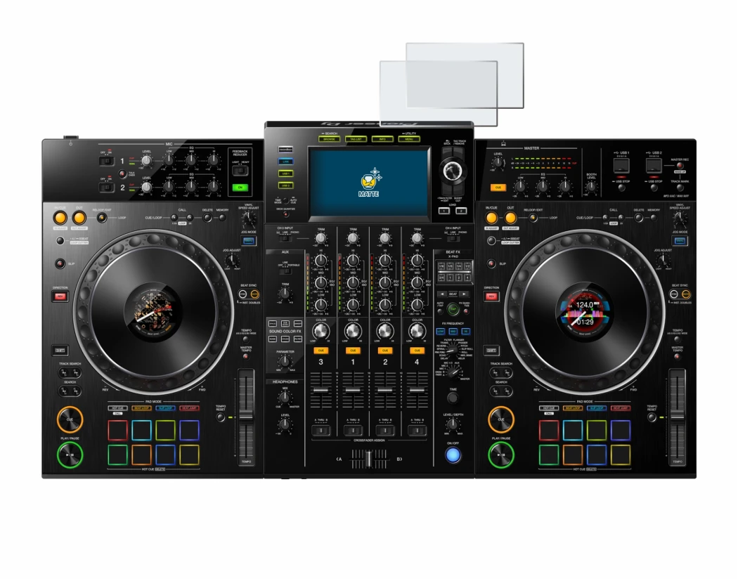 Image of the device Pioneer XDJ -XZ with a wide variety of screen protectors.