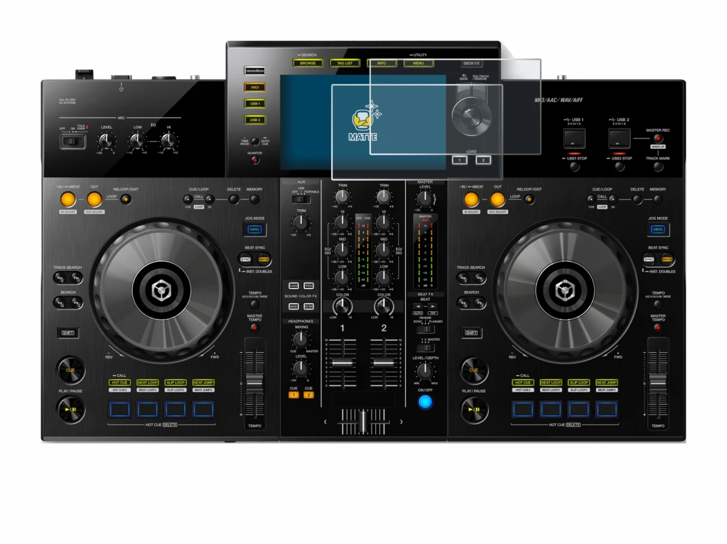Image of the device Pioneer XDJ -RR with a wide variety of screen protectors.