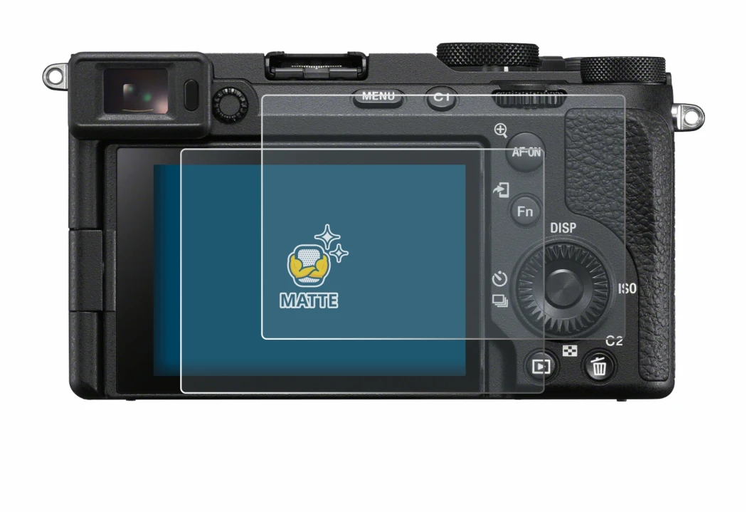Image of the device Sony Alpha 7CR with a wide variety of screen protectors.