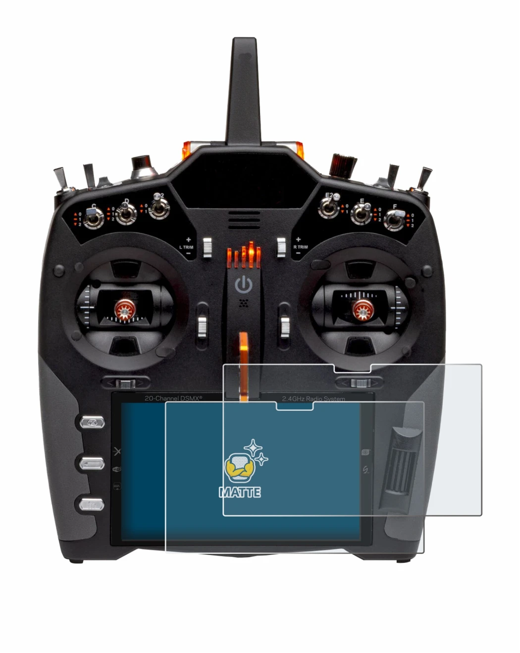 Image of the device Spektrum NX20 with a wide variety of screen protectors.