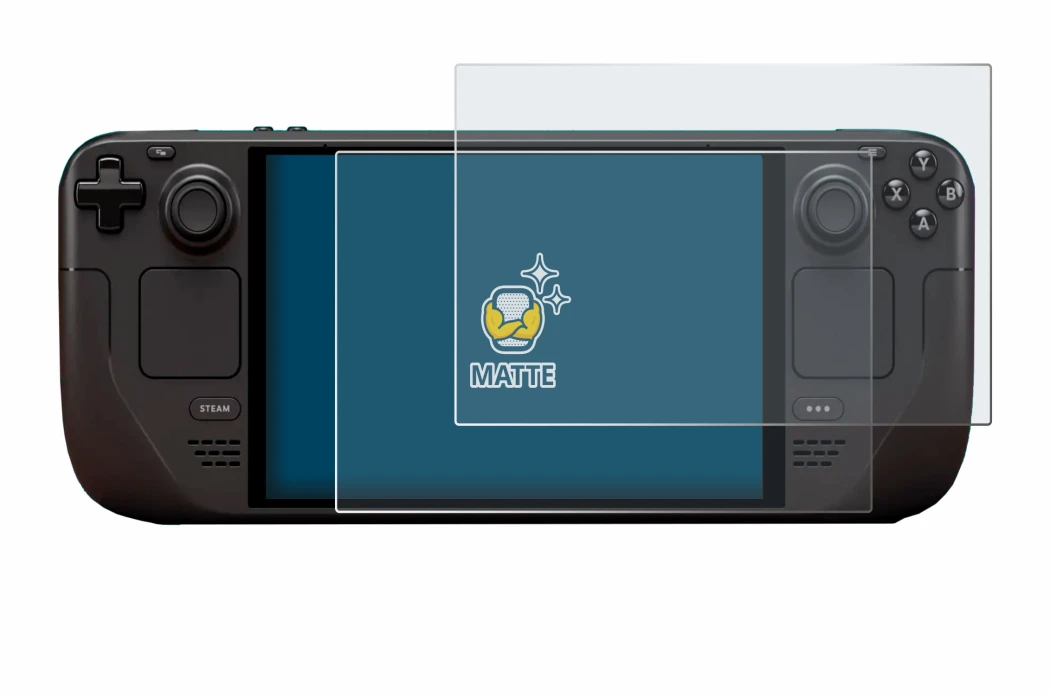 Image of the device Valve Steam Deck OLED with a wide variety of screen protectors.