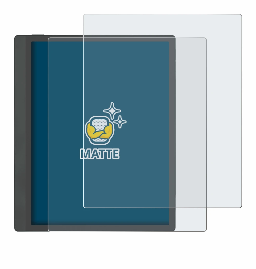 Image of the device Boox Tab Ultra C Pro with a wide variety of screen protectors.