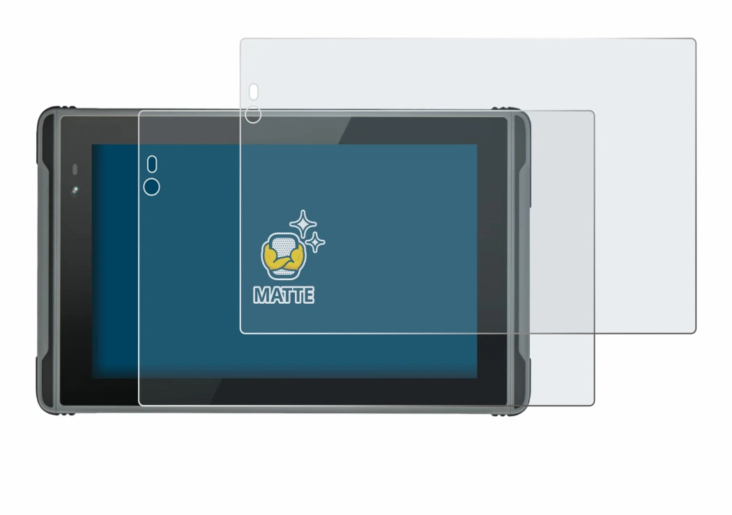 Image of the device Hugerock X7 with a wide variety of screen protectors.