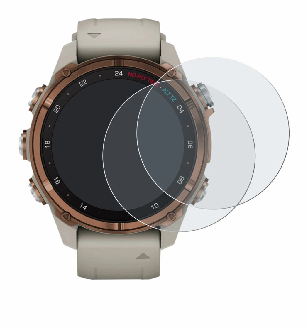 Image of the device Garmin Descent Mk3 (43 mm) with a wide variety of screen protectors.