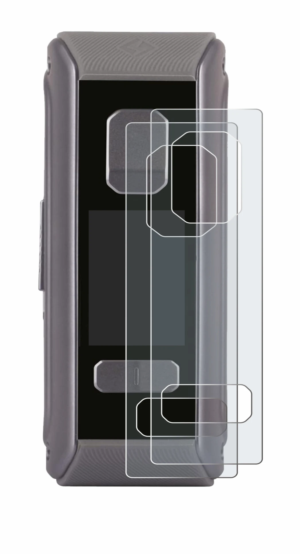 Image of the device GeekVape Aegis Max2 / Max100 with a wide variety of screen protectors.