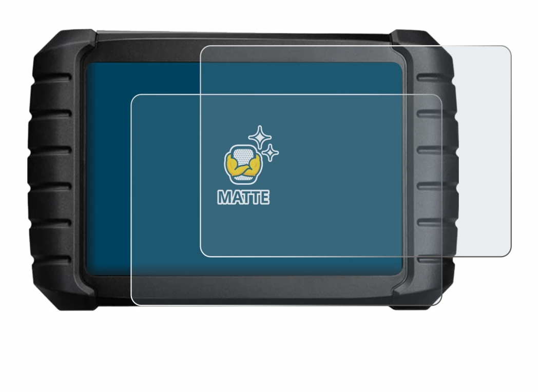 Image of the device iCarsoft CR Max BT (2024) with a wide variety of screen protectors.