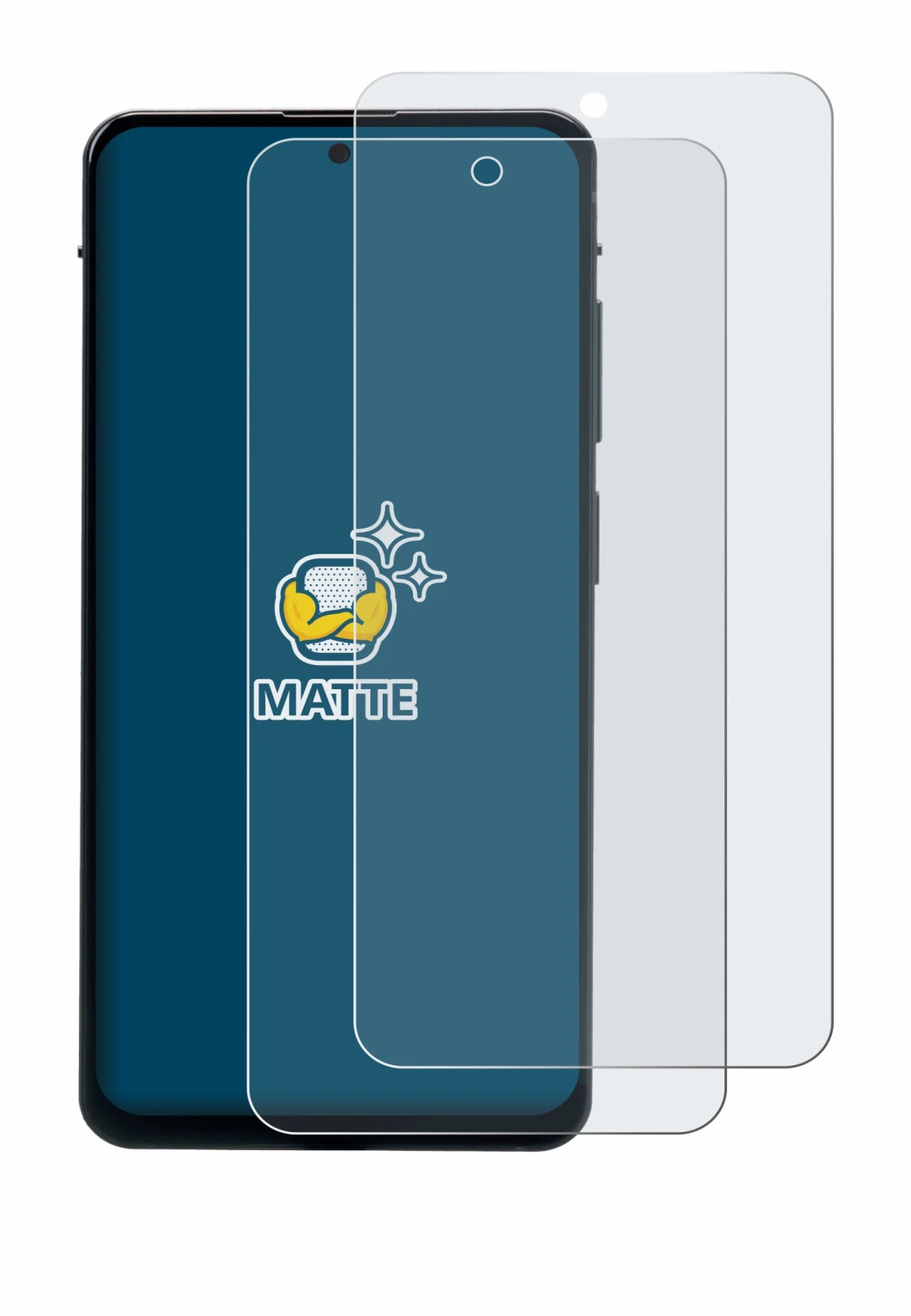 Image of the device Murena 2 with a wide variety of screen protectors.