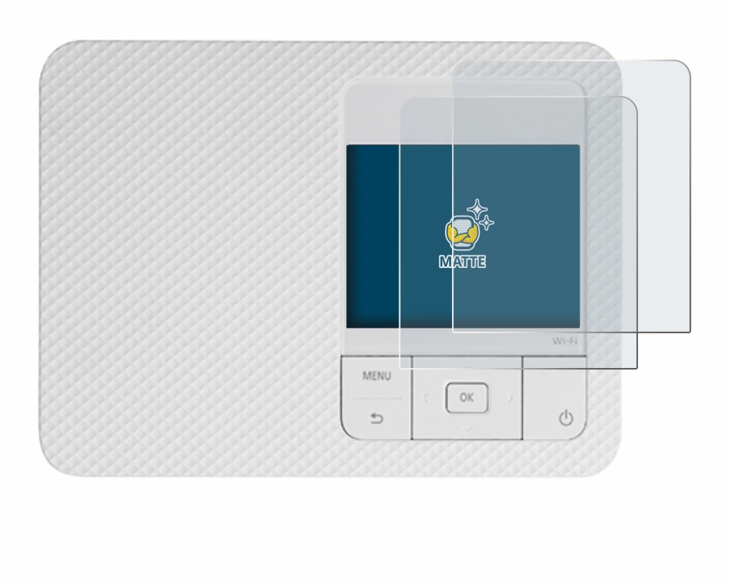 Image of the device Canon Selphy CP1500 with a wide variety of screen protectors.