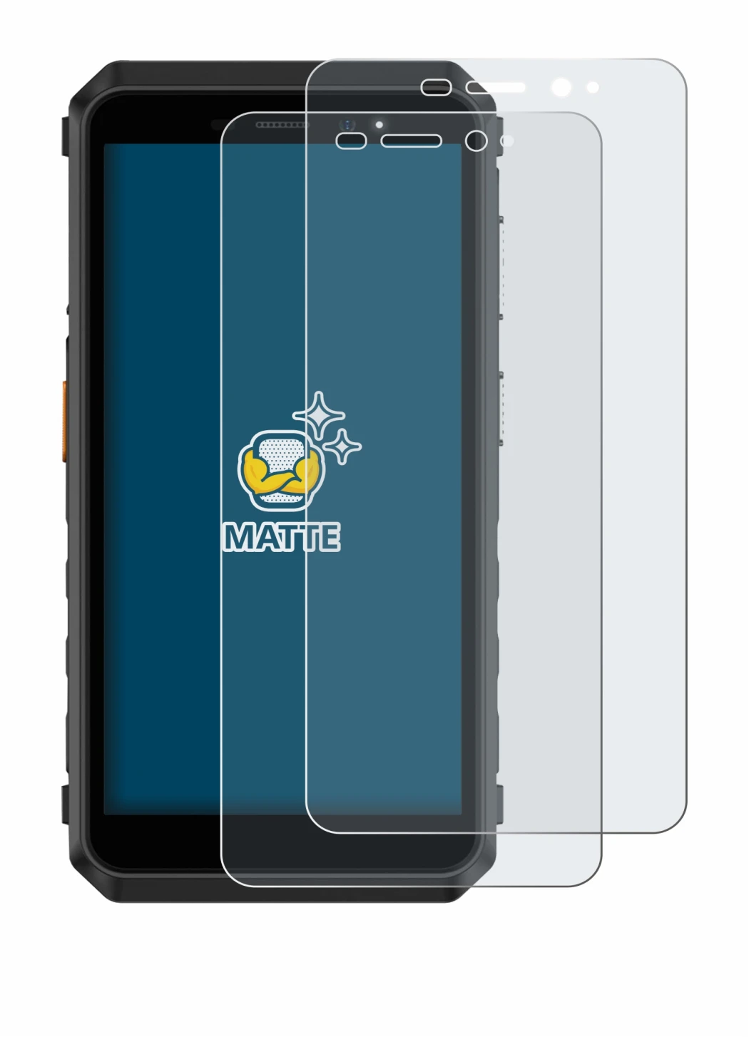 Image of the device Ulefone Power Armor X11 Pro with a wide variety of screen protectors.