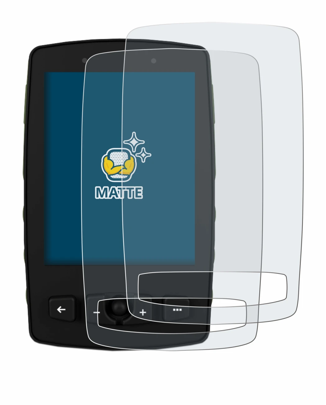 Image of the device TwoNav Aventura 2 Plus with a wide variety of screen protectors.