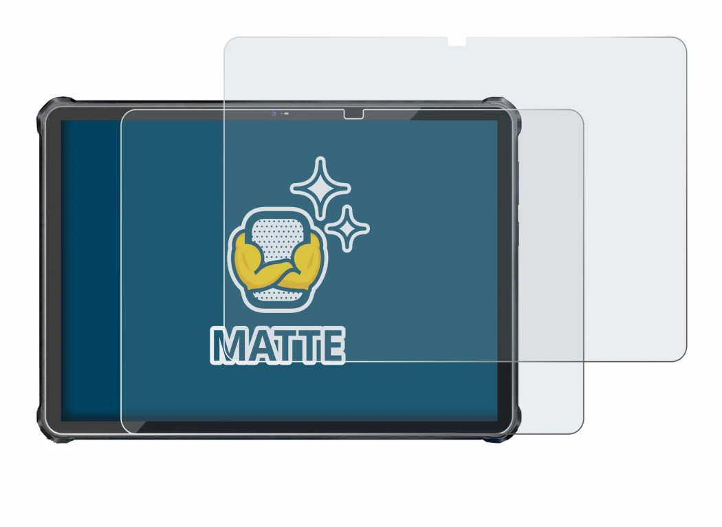 Image of the device Oukitel RT6 with a wide variety of screen protectors.