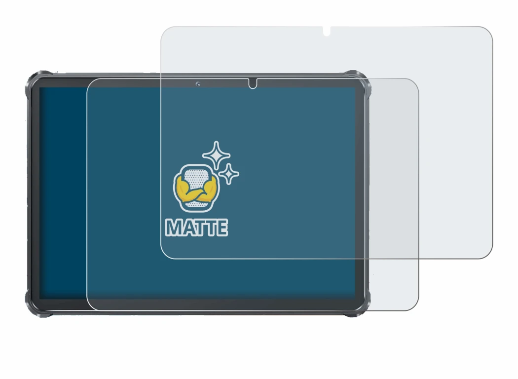 Image of the device Oukitel RT8 with a wide variety of screen protectors.