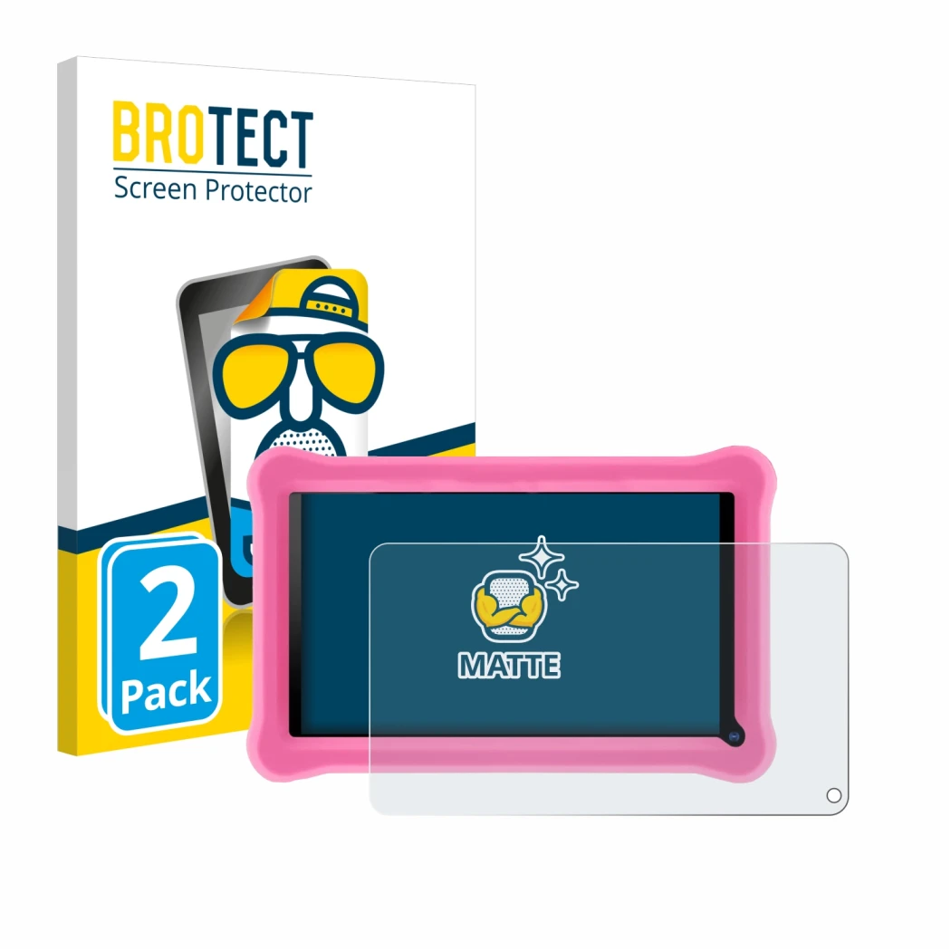 Front side of a product packaging with the brand logo BROTECT. Next to it is the device Sannuo K708 7