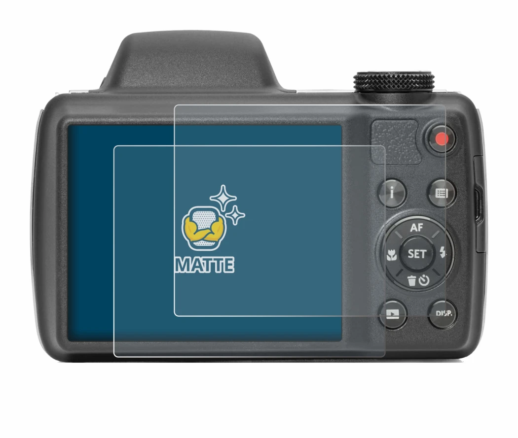 Image of the device Kodak Pixpro AZ528 with a wide variety of screen protectors.