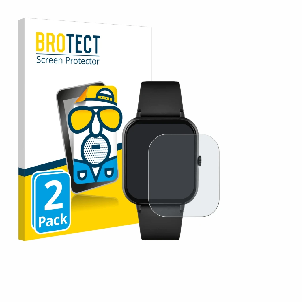 Front side of a product packaging with the brand logo BROTECT. Next to it is the device Reflex Active Series 17 shown with the