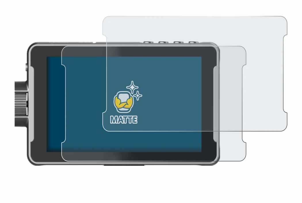 Image of the device Viltrox DC-550 Pro with a wide variety of screen protectors.