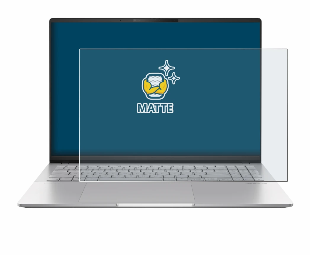 Image of the device ASUS Vivobook S16 OLED M5606 with a wide variety of screen protectors.