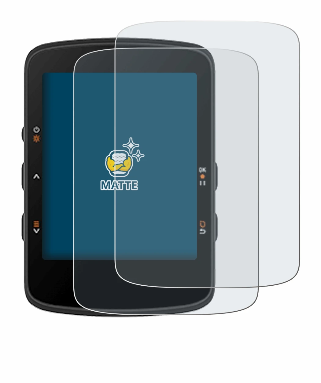 Image of the device Bryton Rider 460 with a wide variety of screen protectors.
