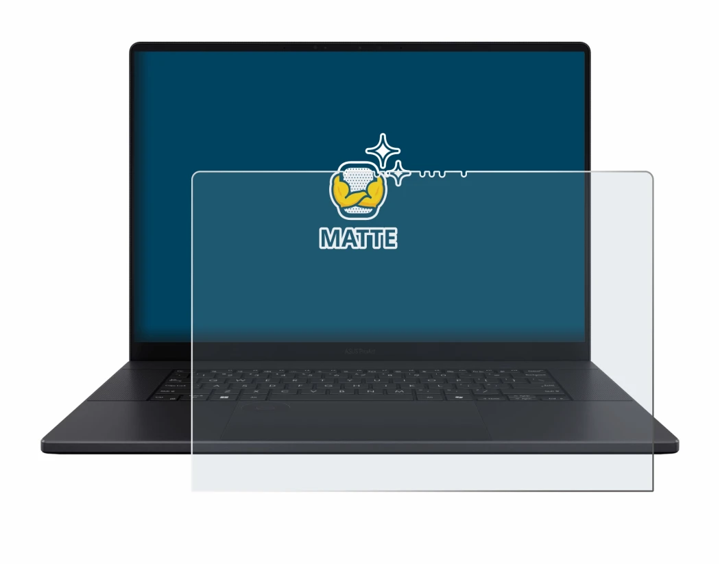 Image of the device ASUS ProArt P16 with a wide variety of screen protectors.