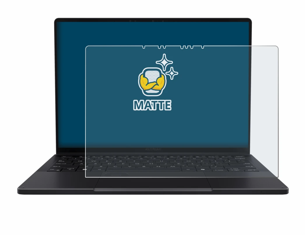 Image of the device ASUS ProArt PX13 with a wide variety of screen protectors.