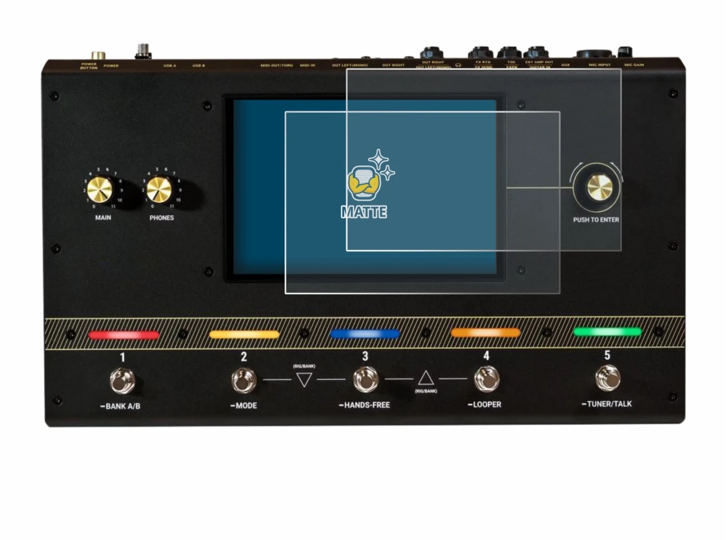 Image of the device Headrush Core with a wide variety of screen protectors.