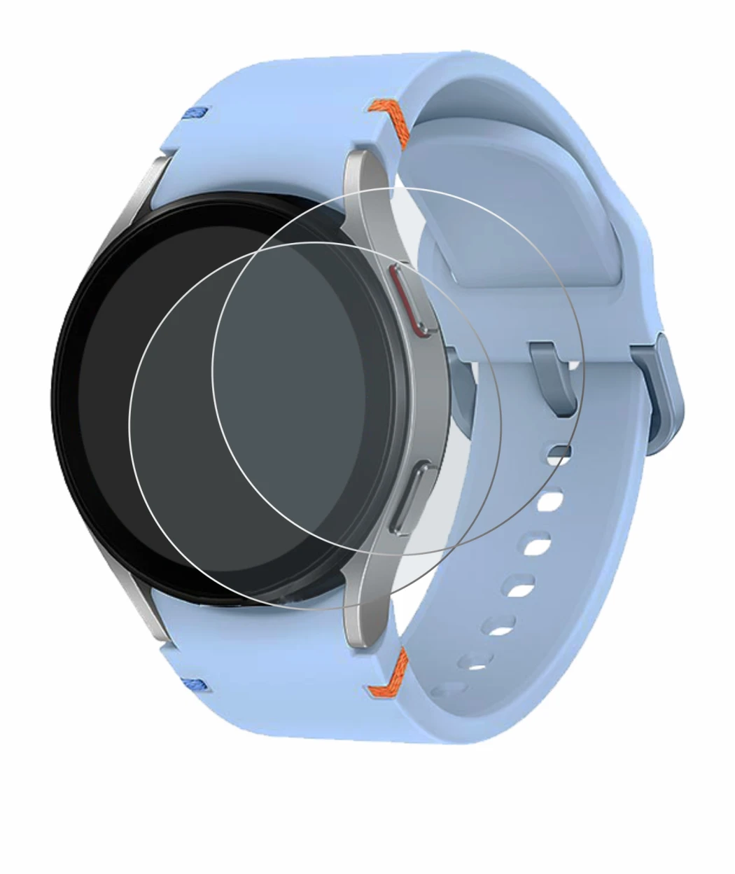 Image of the device Samsung Galaxy Watch FE with a wide variety of screen protectors.