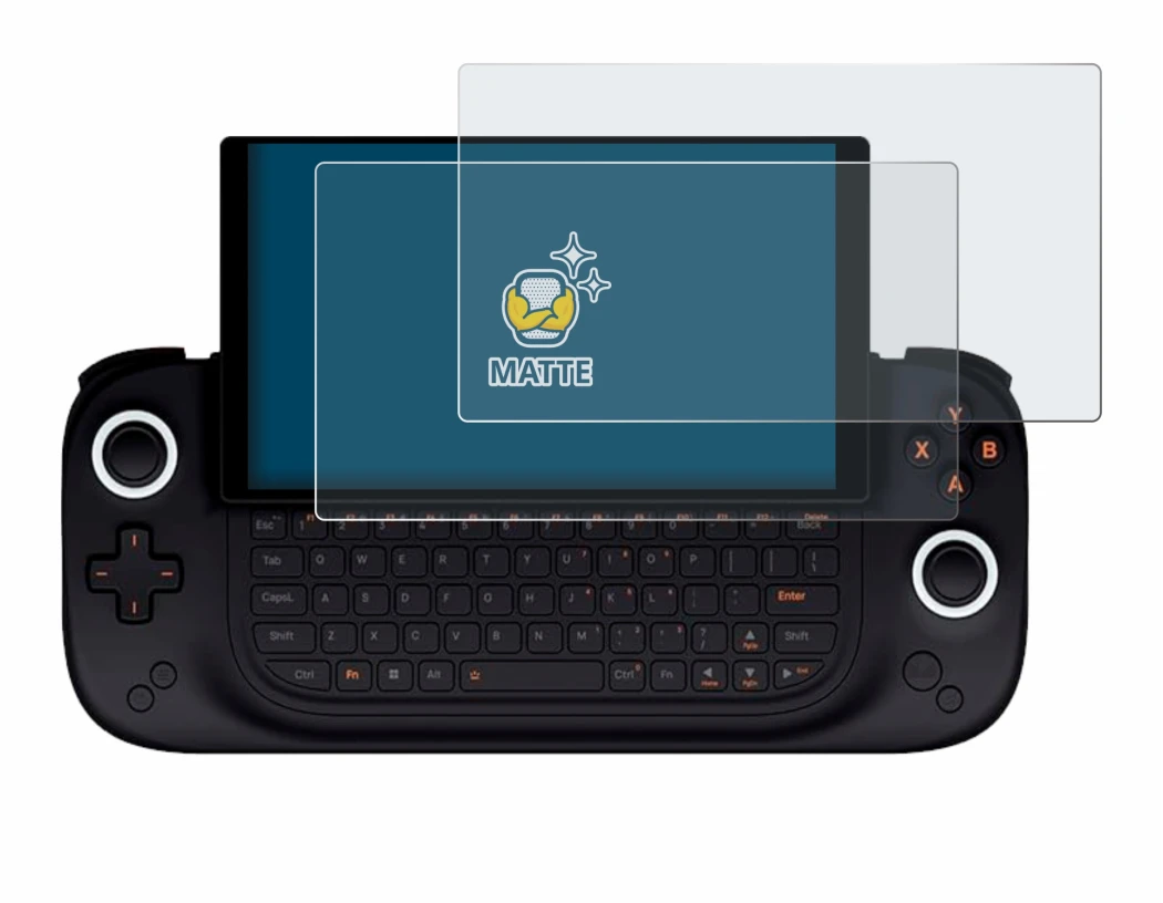 Image of the device Ayaneo Slide with a wide variety of screen protectors.