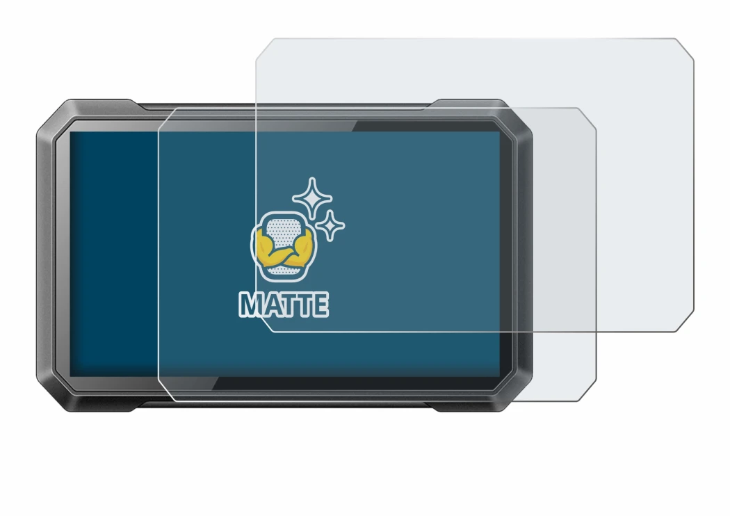 Image of the device Ricoel Motorcycle CarPlay C7 II with a wide variety of screen protectors.