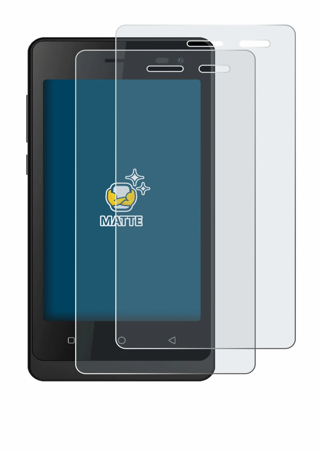 Image of the device Logicom Wave 2 with a wide variety of screen protectors.