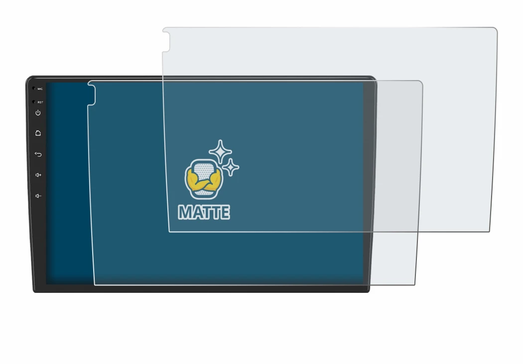 Image of the device Eonon ua12s plus-6g with a wide variety of screen protectors.