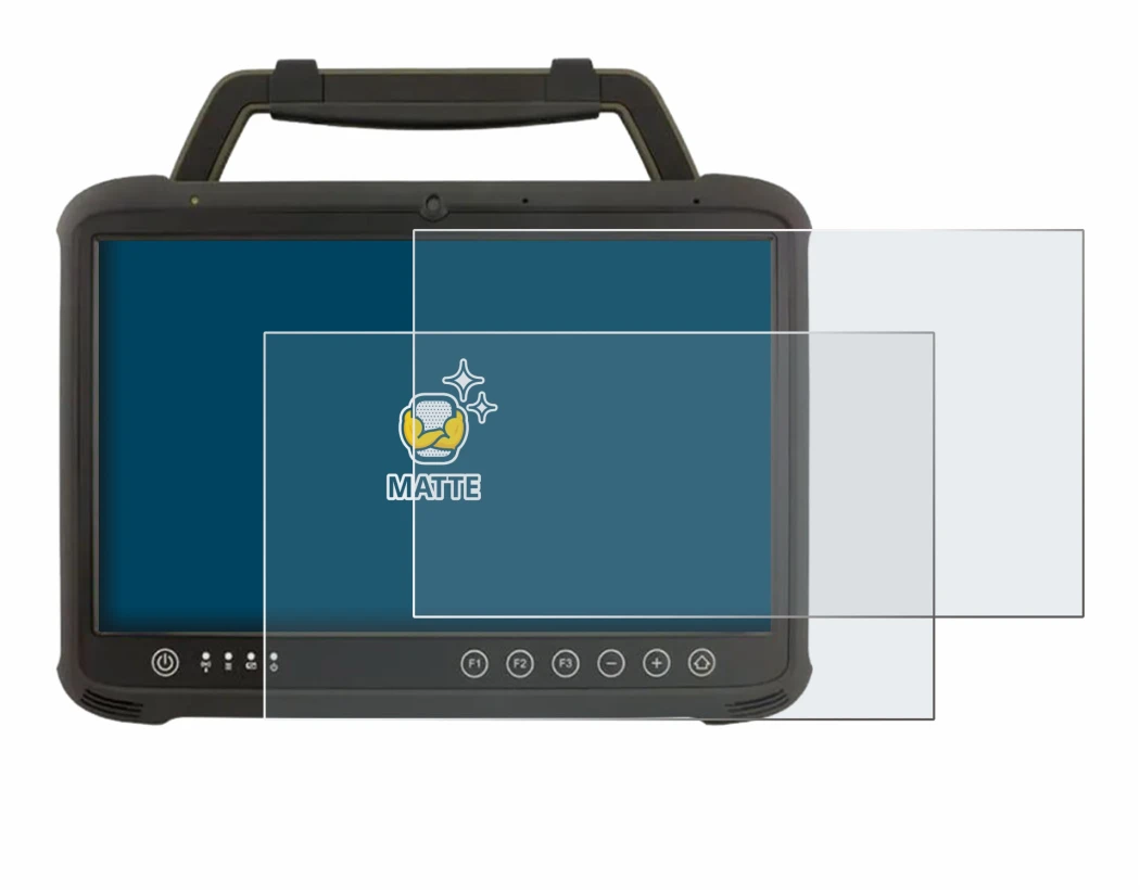 Image of the device Winmate M133WK with a wide variety of screen protectors.