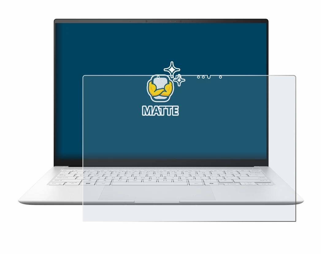 Image of the device ASUS ZenBook S 14 UX5406 with a wide variety of screen protectors.