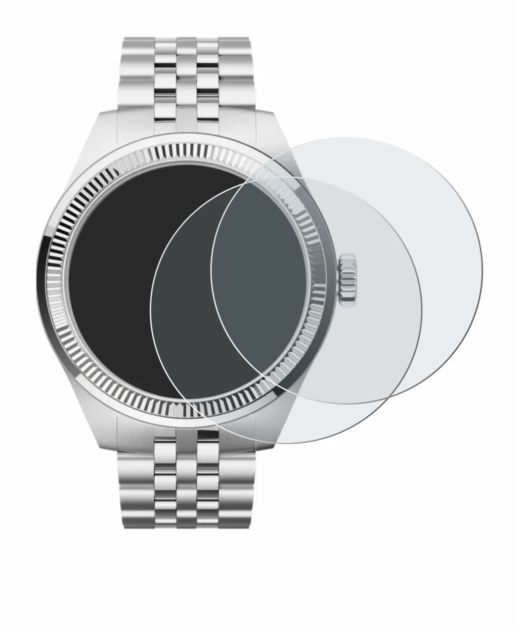 Image of the device Withings ScanWatch Nova Brilliant (39 mm) with a wide variety of screen protectors.