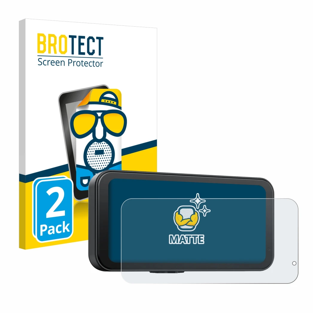 Front side of a product packaging with the brand logo BROTECT. Next to it is the device Volam RC15B 6.25