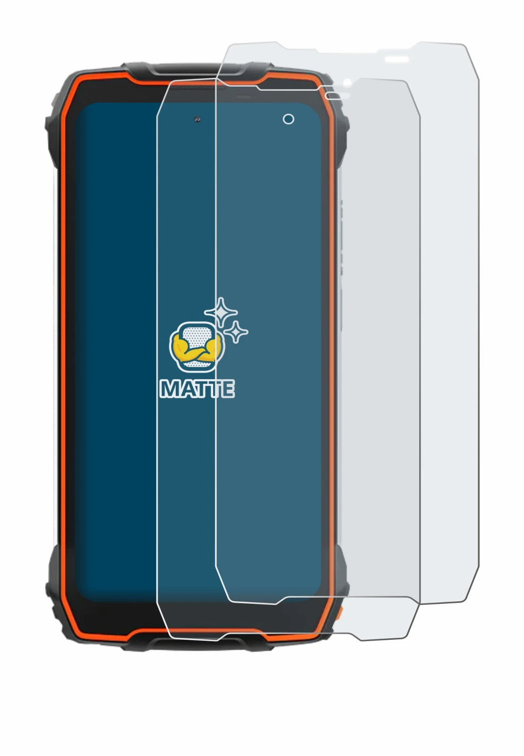 Image of the device Blackview Oscal Pilot 1 with a wide variety of screen protectors.